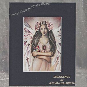 Jessica Galbreth 𝑬𝑴𝑬𝑹𝑮𝑬𝑵𝑪𝑬 𝑽𝒊𝒏𝒕𝒂𝒈𝒆𝑨𝒏𝒈𝒆𝒍 Matted Art Print